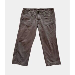 Kut From The Kloth Womens Brown Cargo Utility Crop Pants Size 10 Waist 33